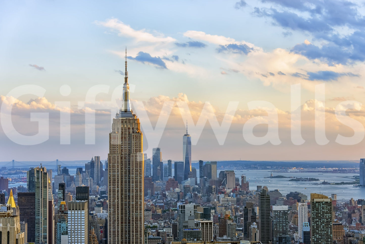 Metropolis Sunset Hues Wall Mural