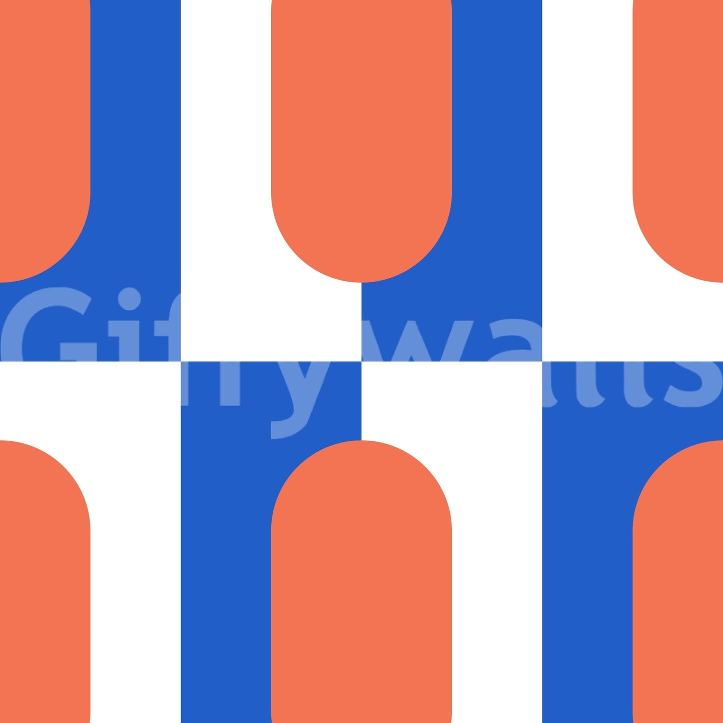 Geometric mid-century wallpaper for home office walls