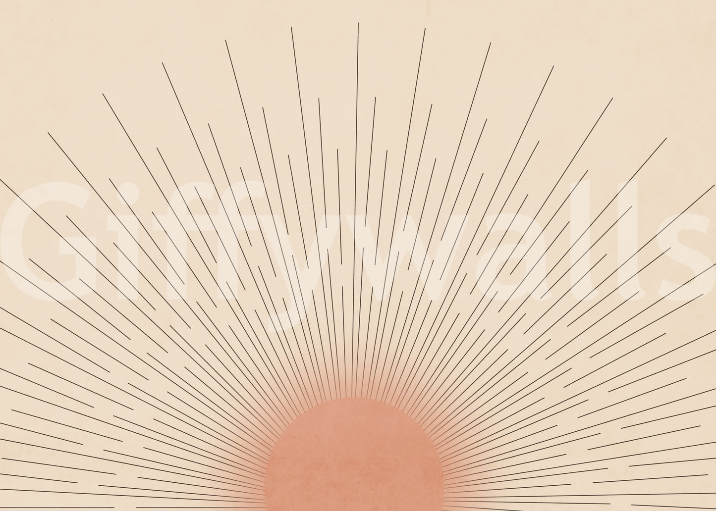 Mid-Century Sun Wall Mural