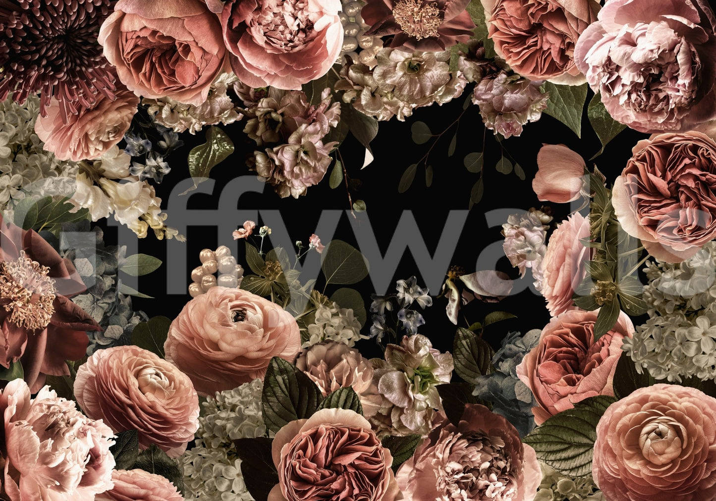 The wallpaper has a smooth, non-reflective matte finish.