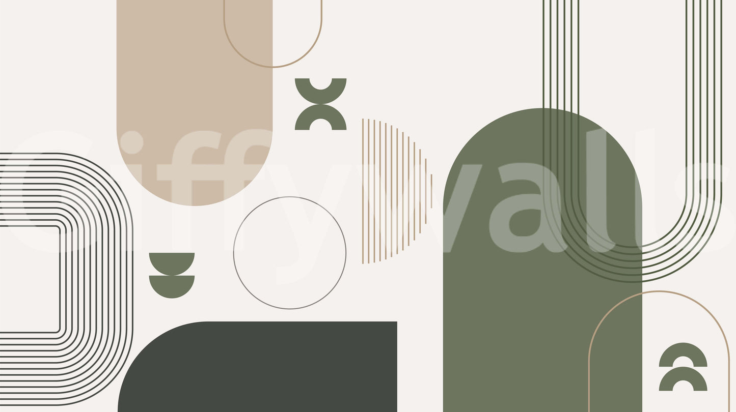 Minimalist Retro Vibe Wall Mural