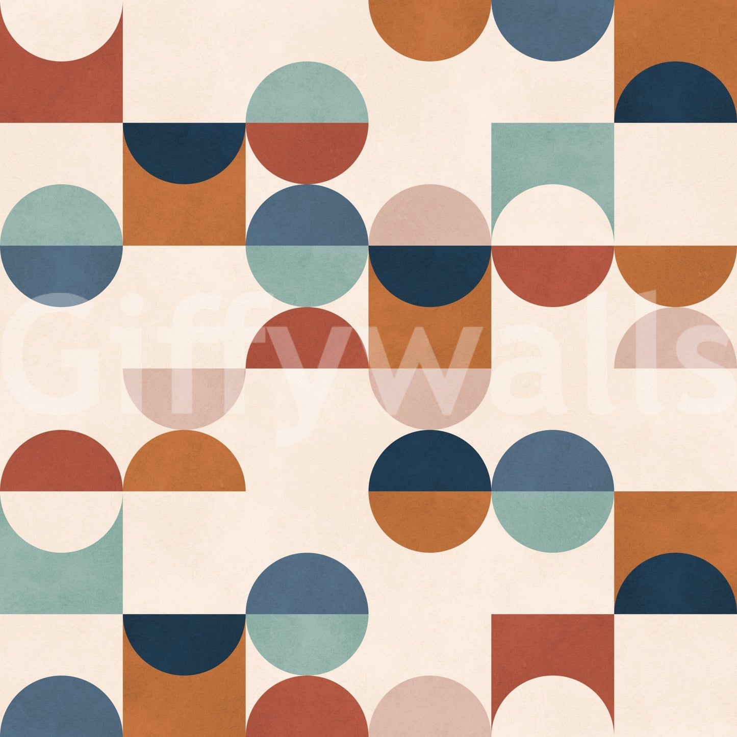 Multicolor mid century wallpaper for walls