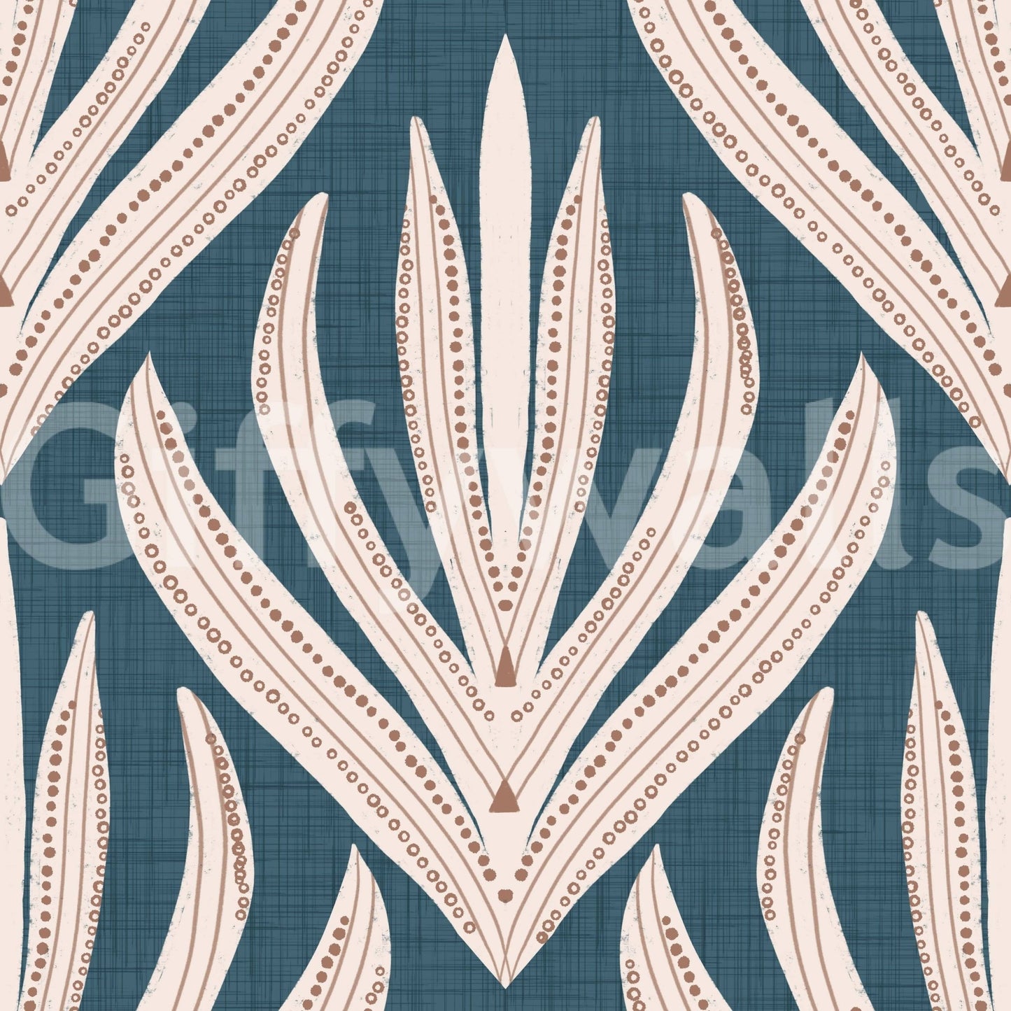 Modern Aztec Flora Wallpaper - 3017146