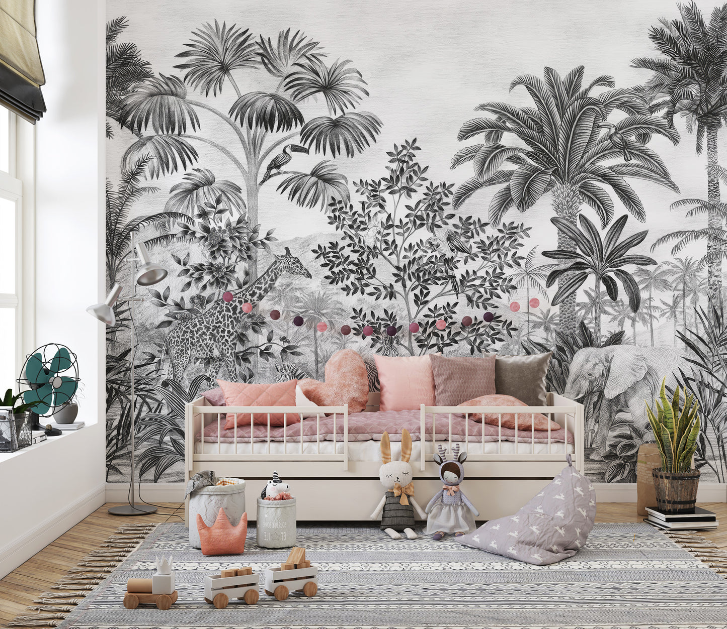 Nature-inspired jungle wallpaper for walls