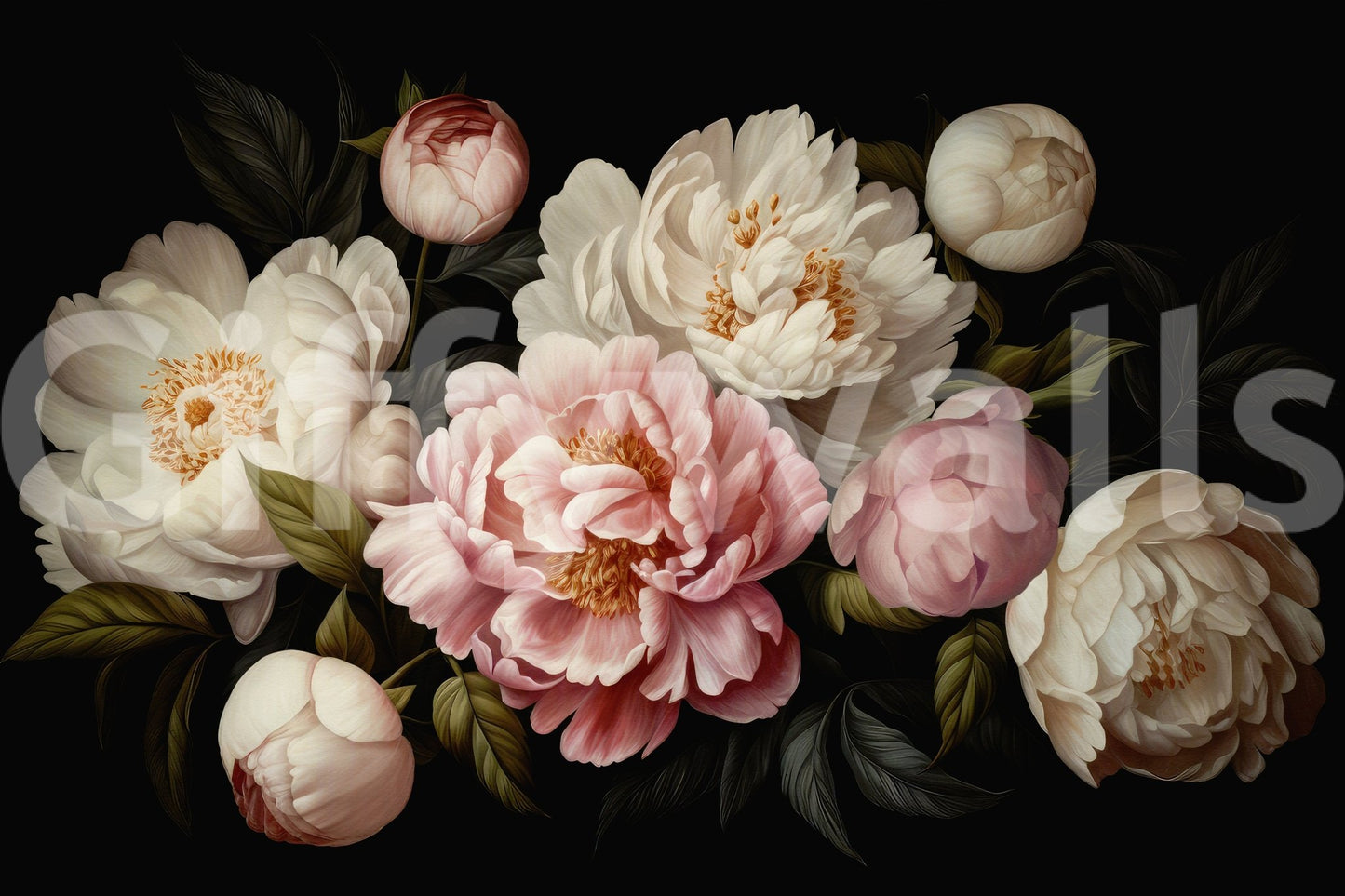 The design is non-realistic and interpretive.