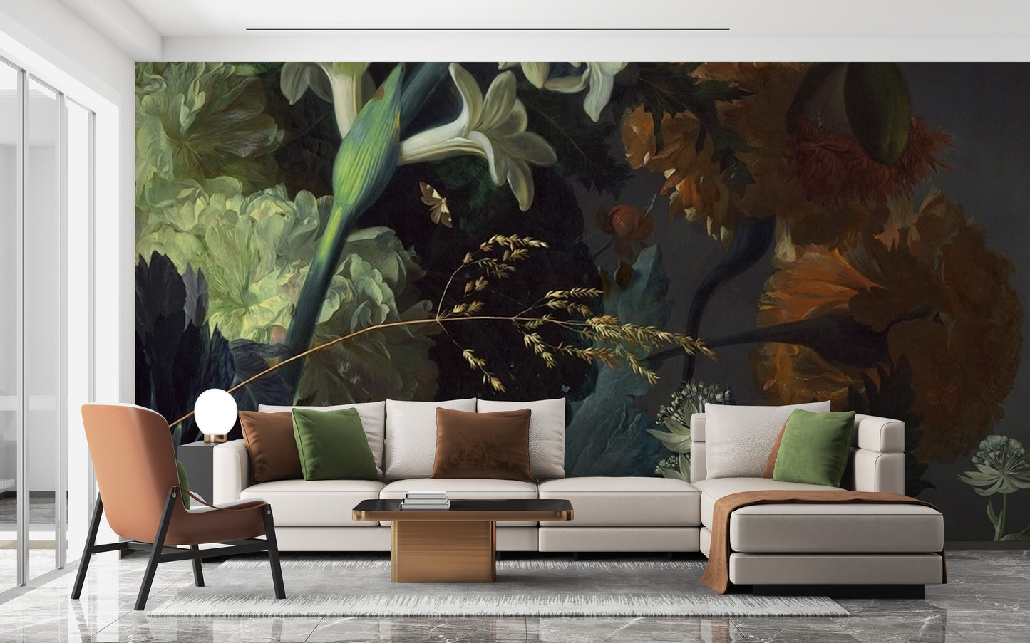 Multicolor night wallpaper with floral charm