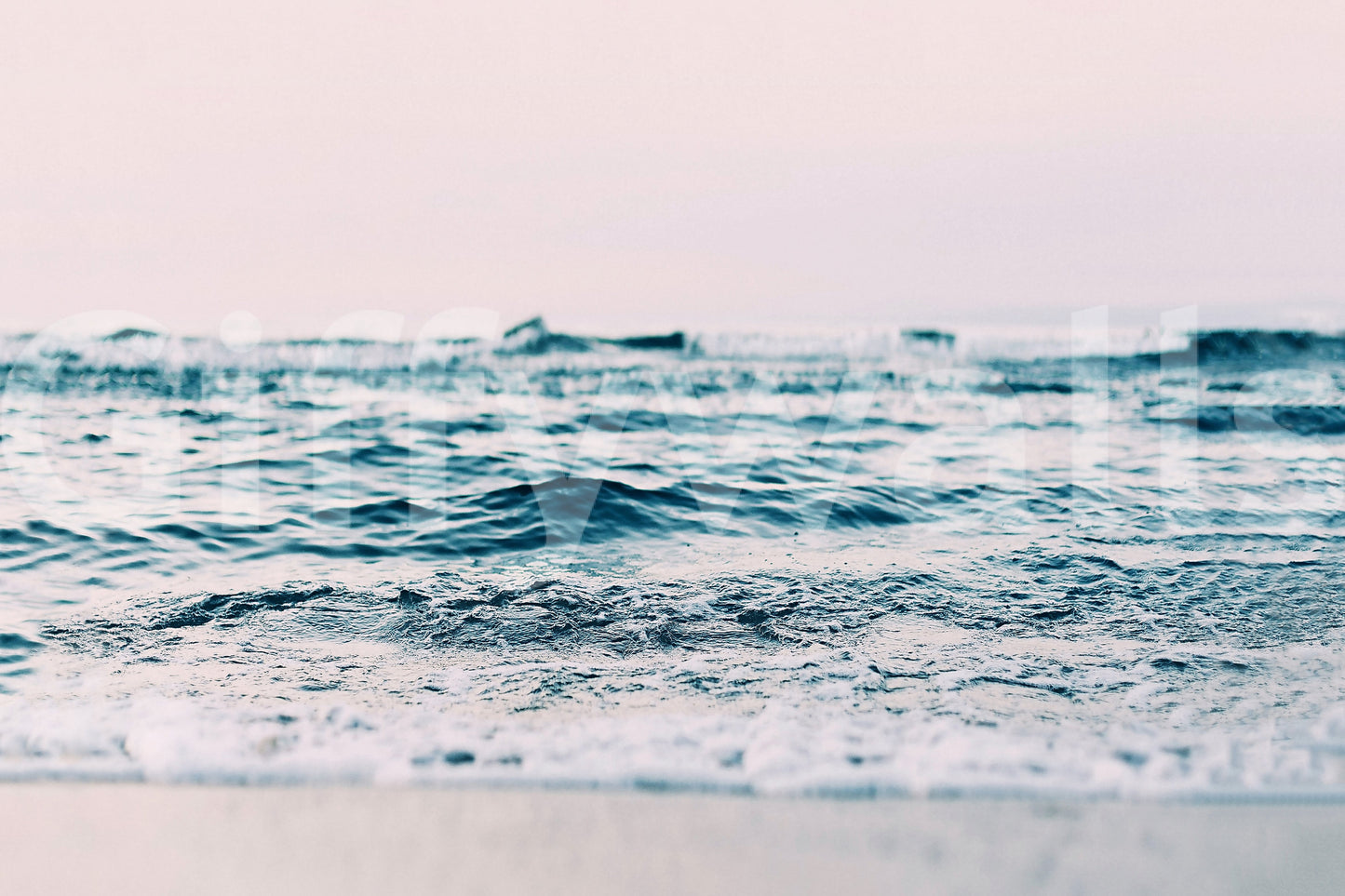 Ocean Wave Blush Wall Mural