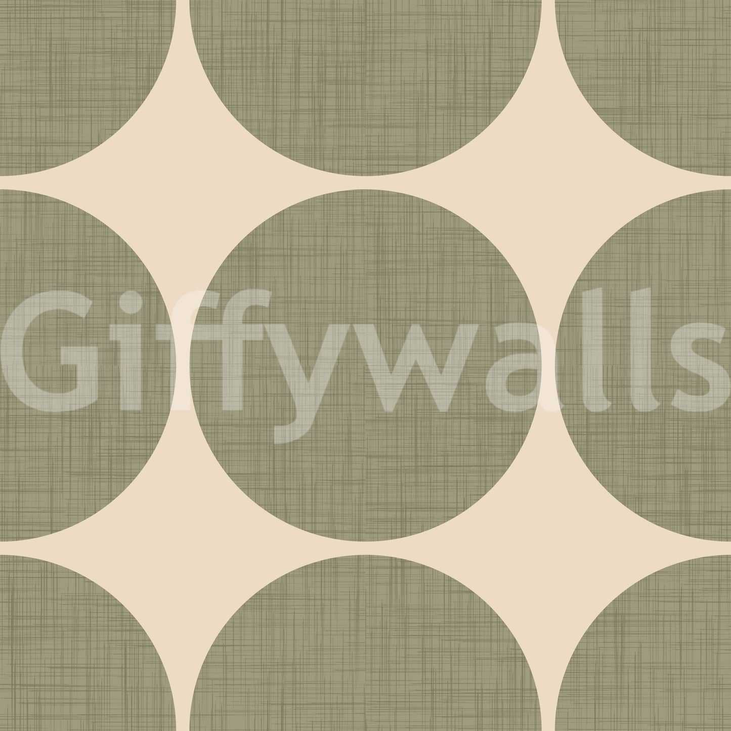 Graphic wallpaper design highlighting large olive spheres in a structured grid layout