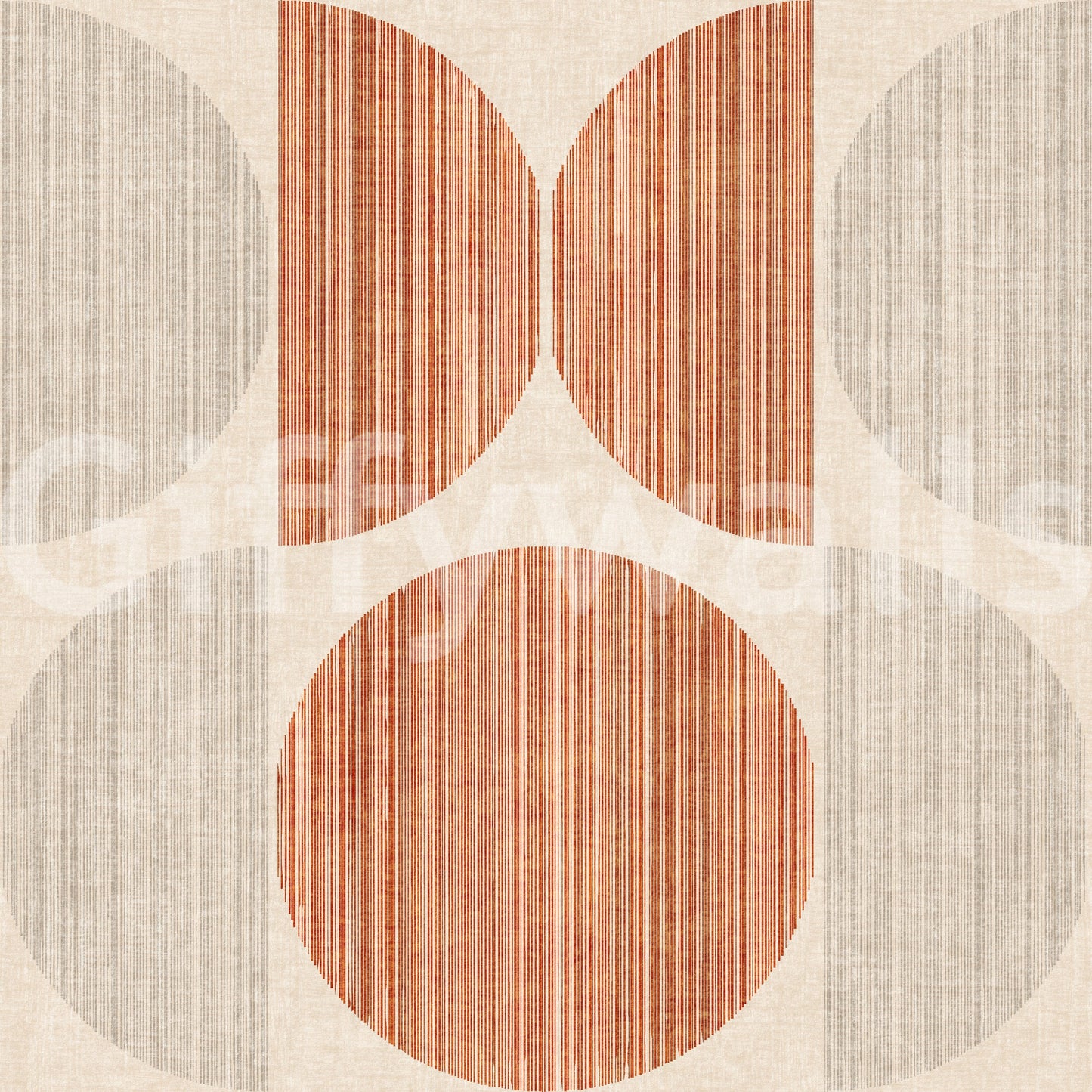A high-quality orange geometric wall mural for walls.