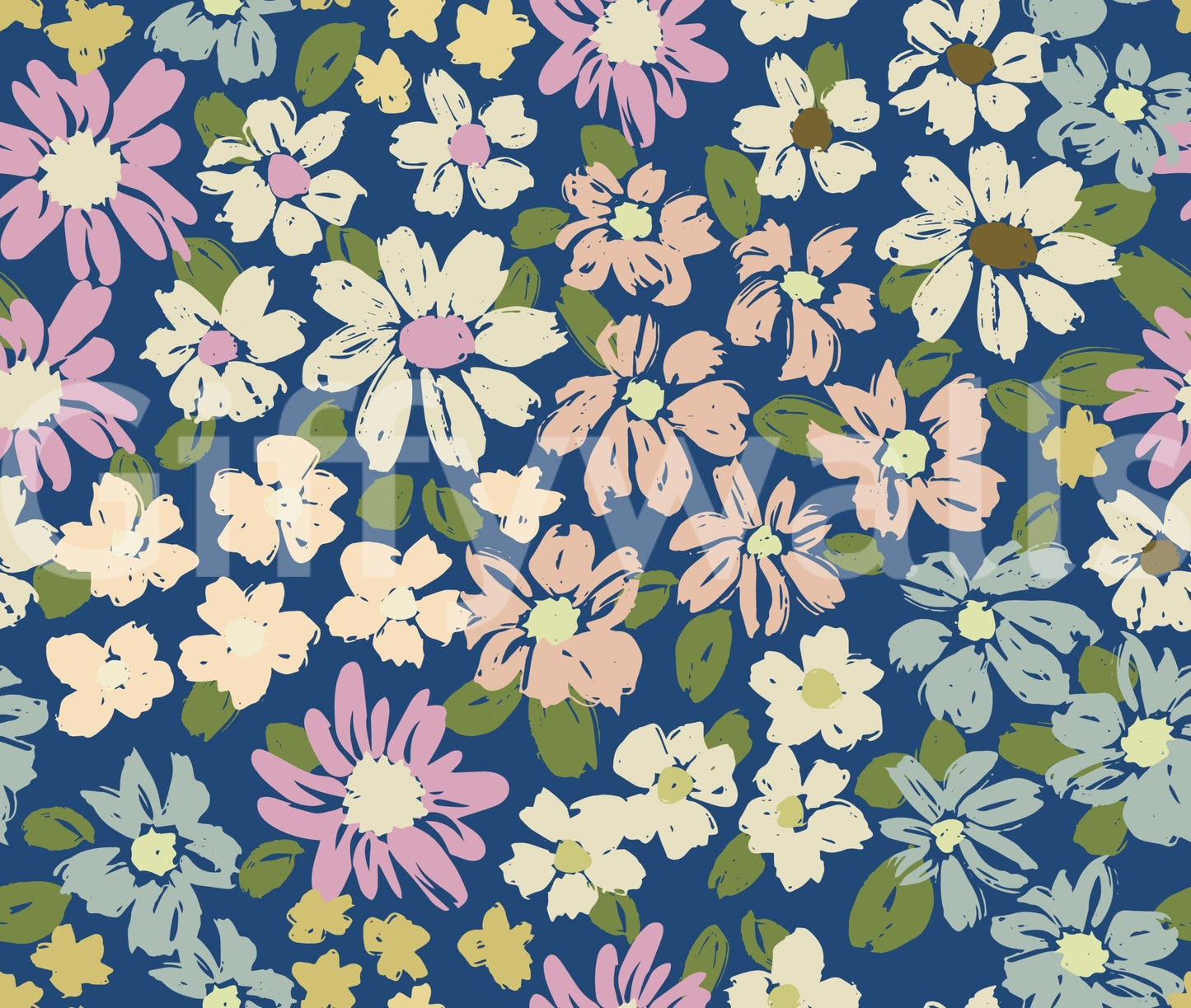 Dynamic and flowing flower and leaf shapes.