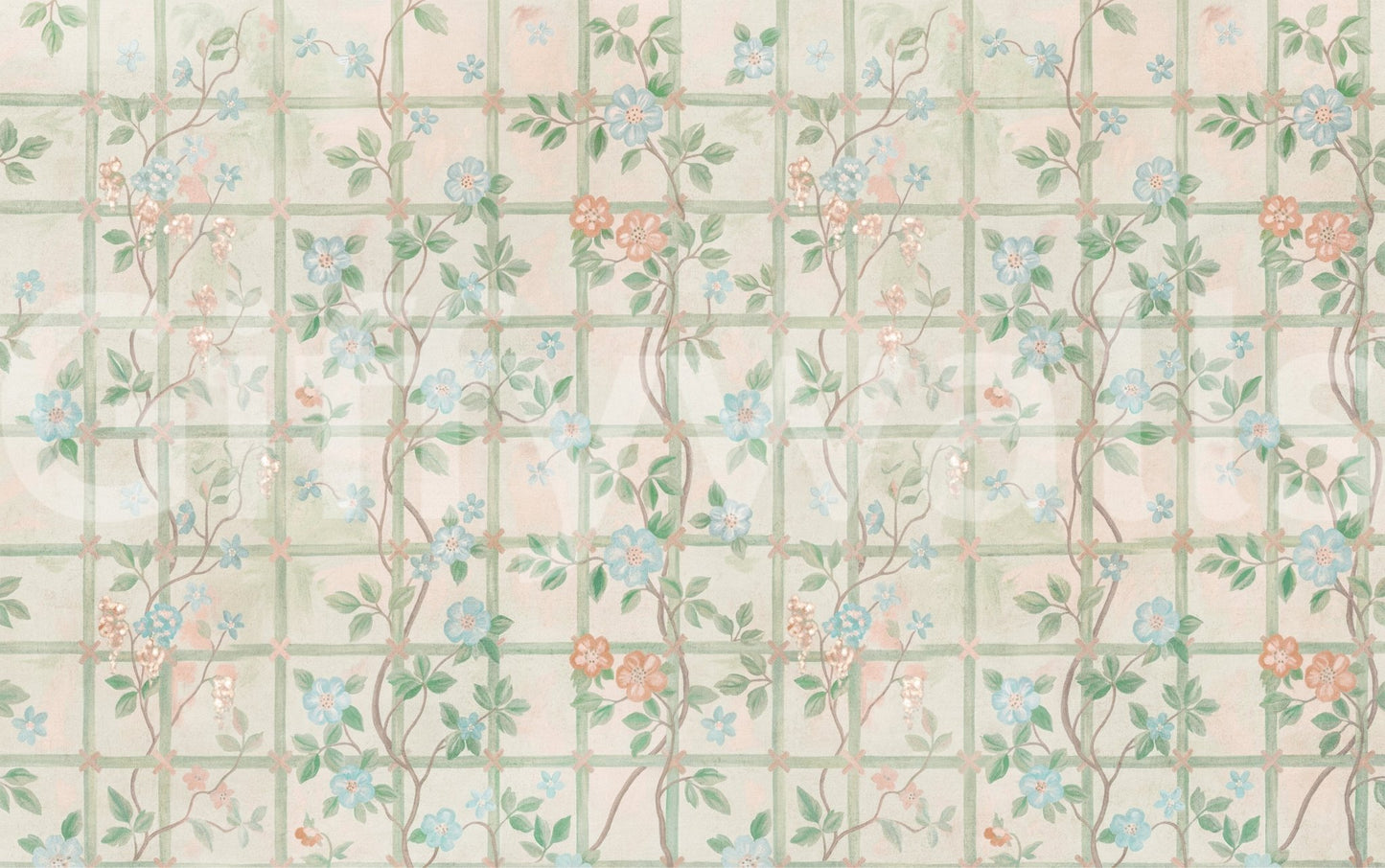 Pastel Charm Garden English Roses Wall Mural