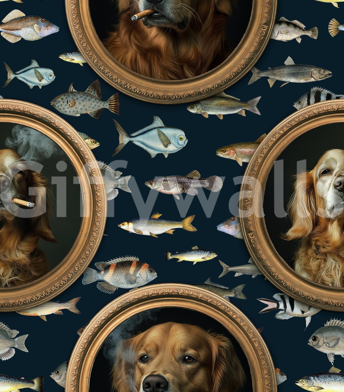 Unique animal-themed wallpaper with a creative twist.