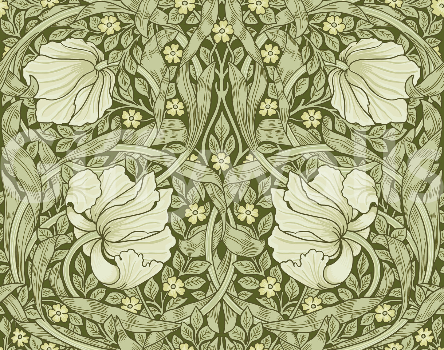 Vintage floral wallpaper for interiors