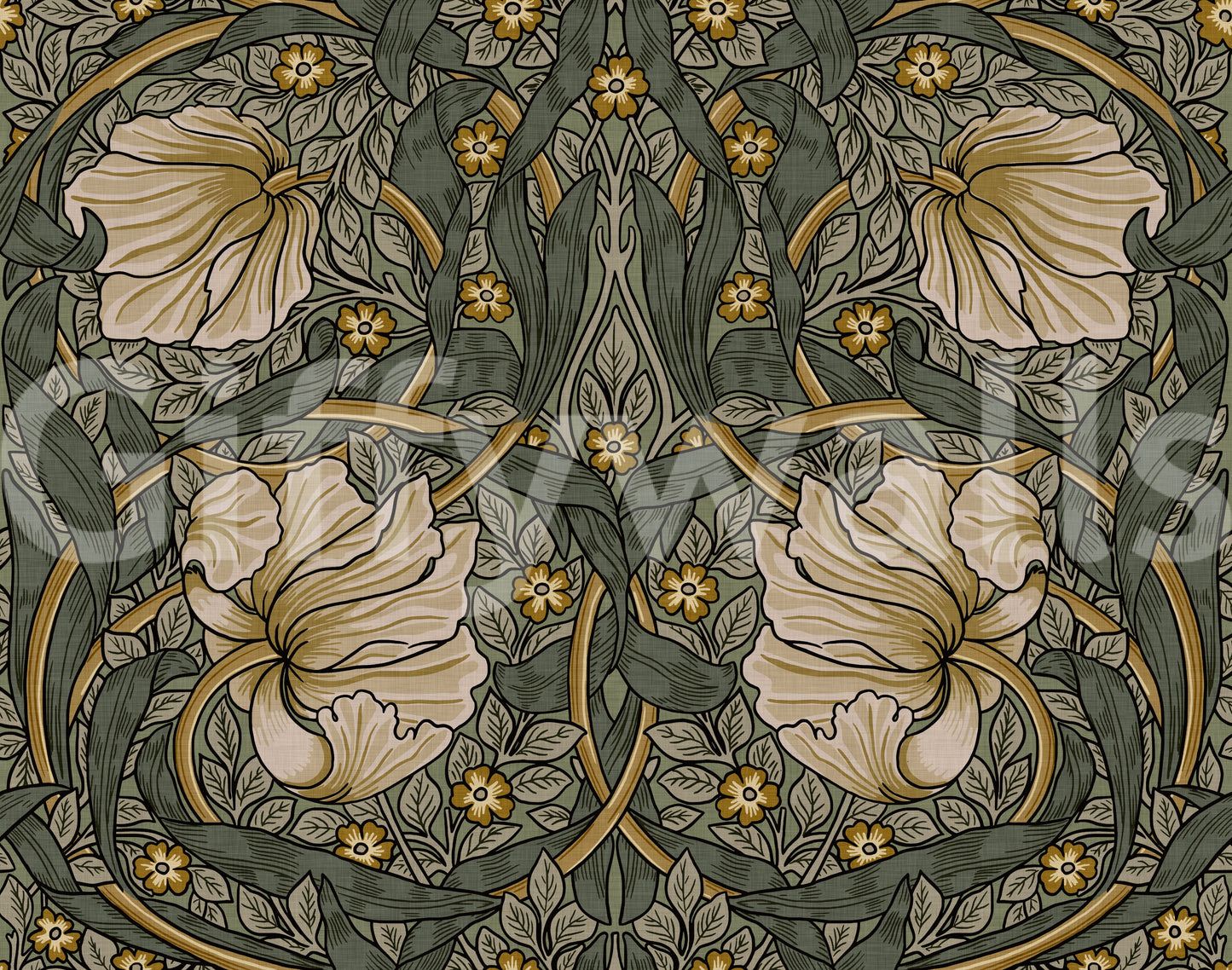 Pimpernel wallpaper with rich floral design