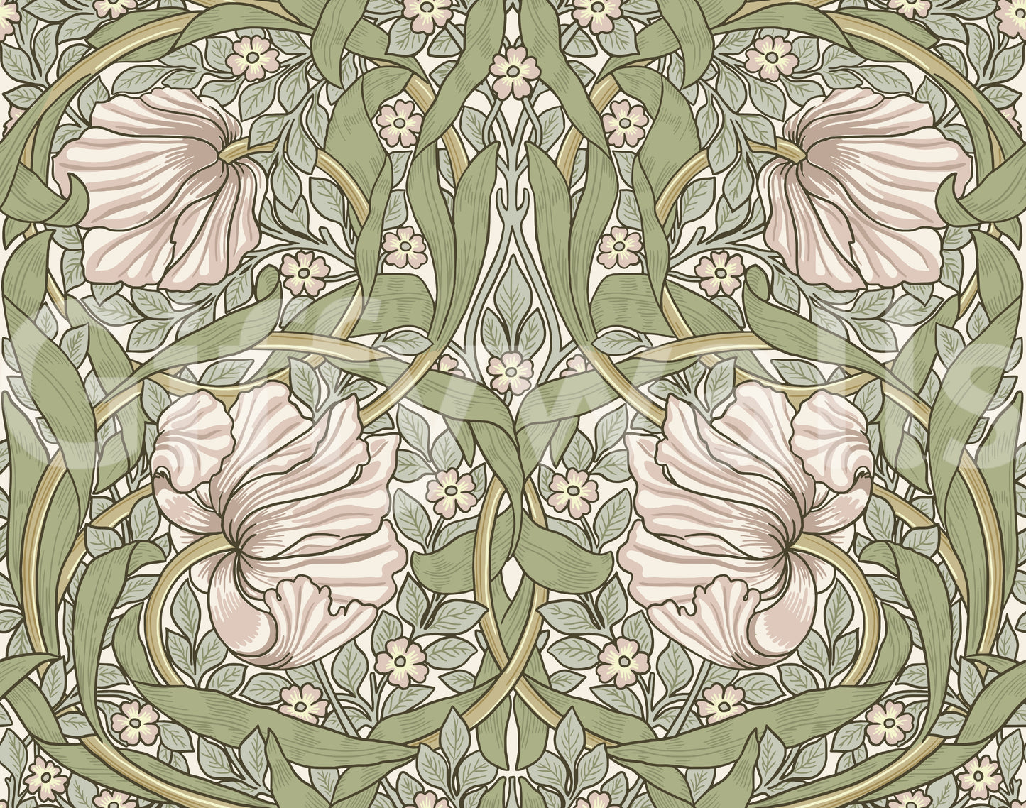 Vintage floral wallpaper for interiors