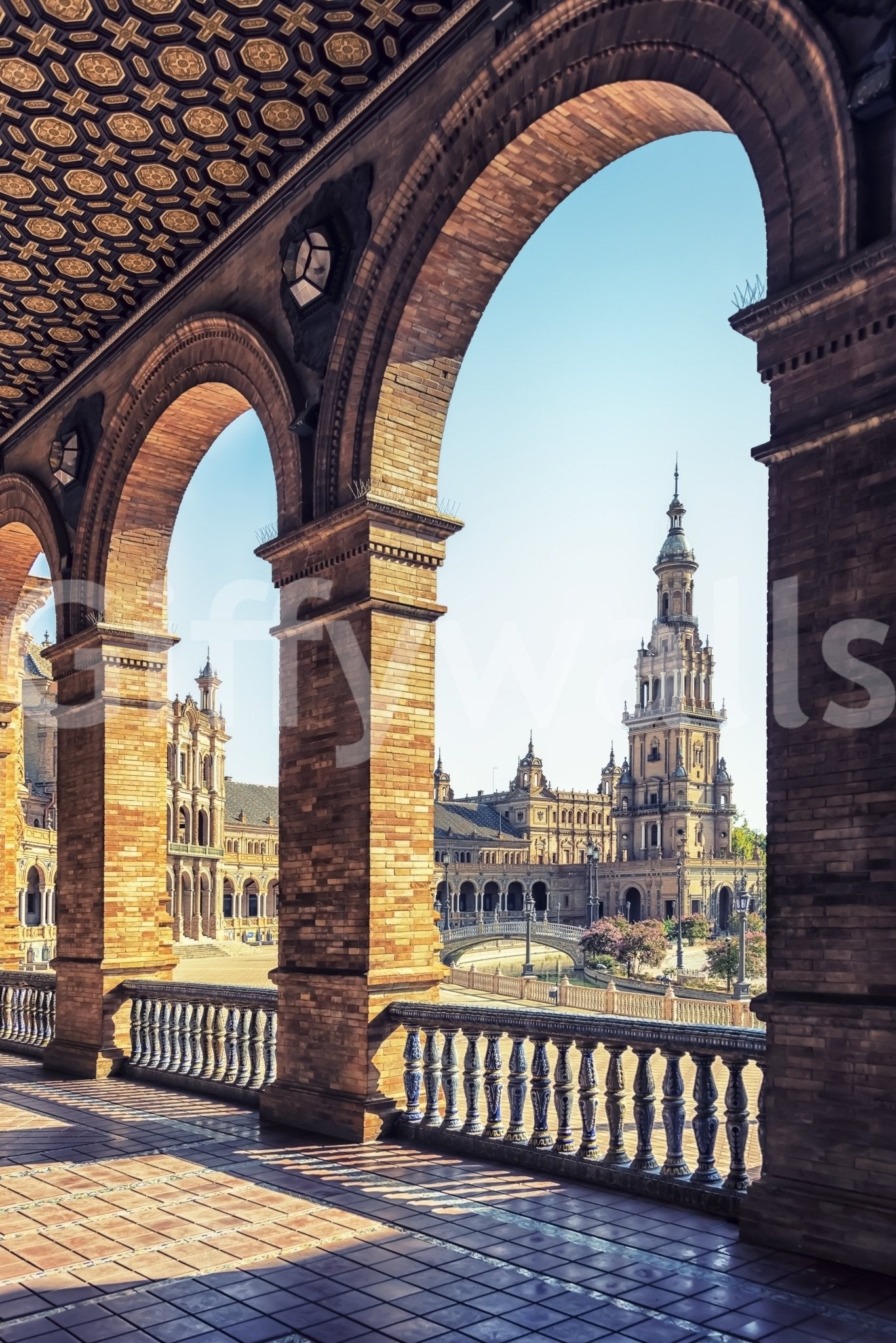 Plaza de España View Wall Mural