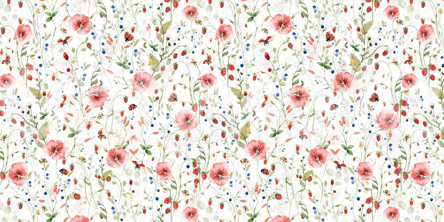 The wallpaper has a classic, timeless feel.