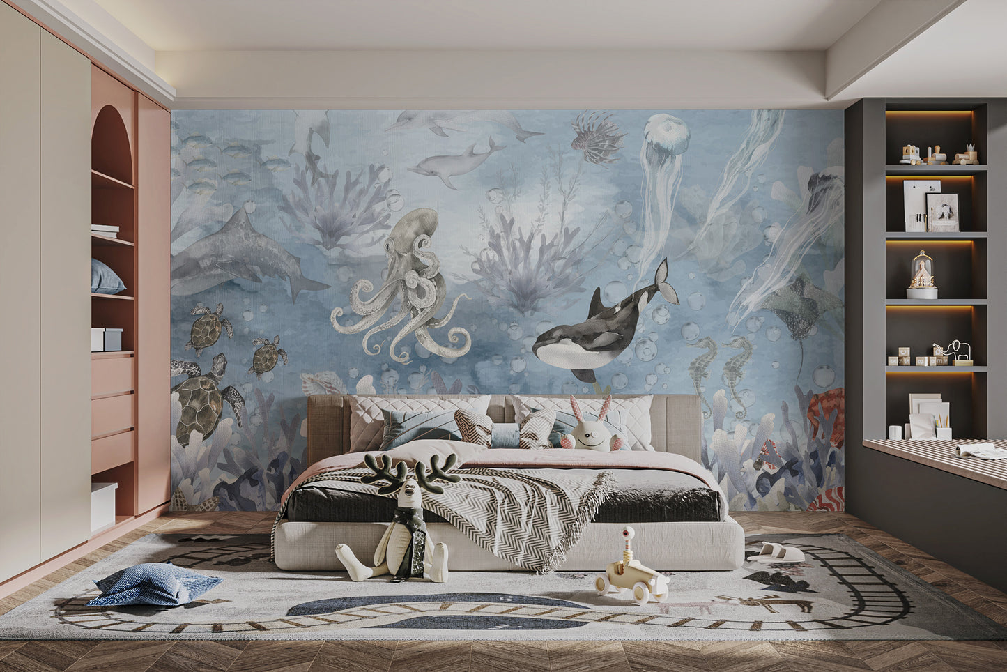 Marine Life Meets Mythology Wall Decor