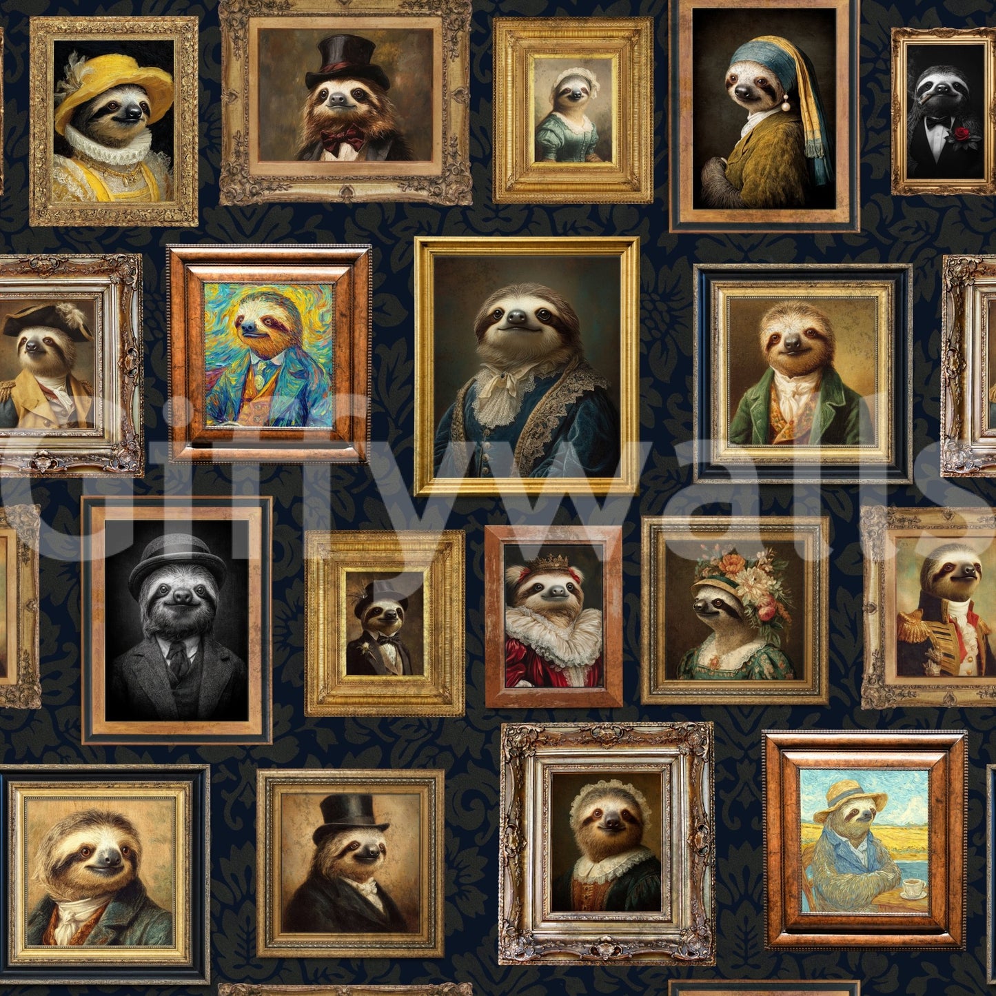 Artistic and unique animal-themed wallpaper.