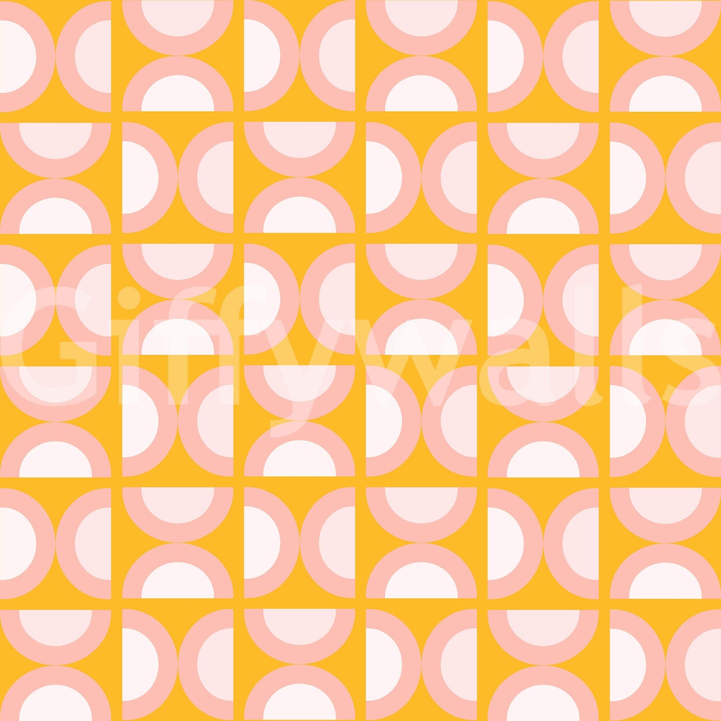Graphic Retro Blush Arcs wallpaper bold colors.