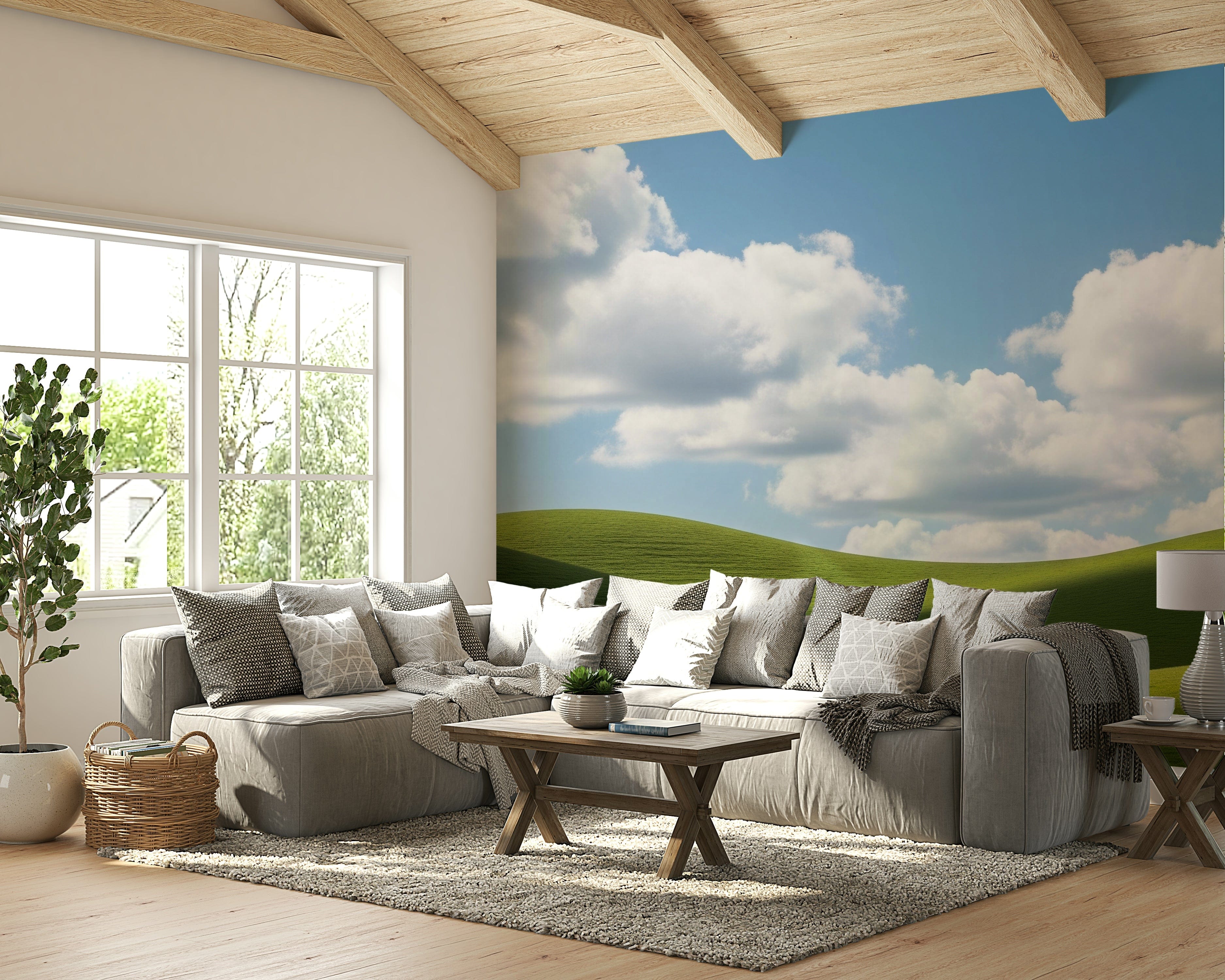 Rolling Hills Wallpaper - Serene Green!