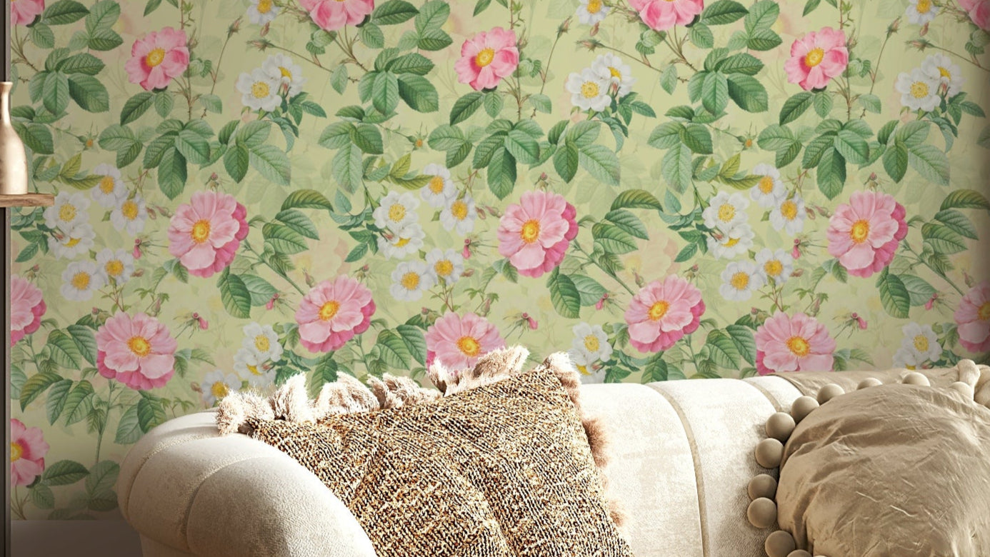 Rose Garden Reverie 1 Wallpaper - Elegant Floral Wall Mural