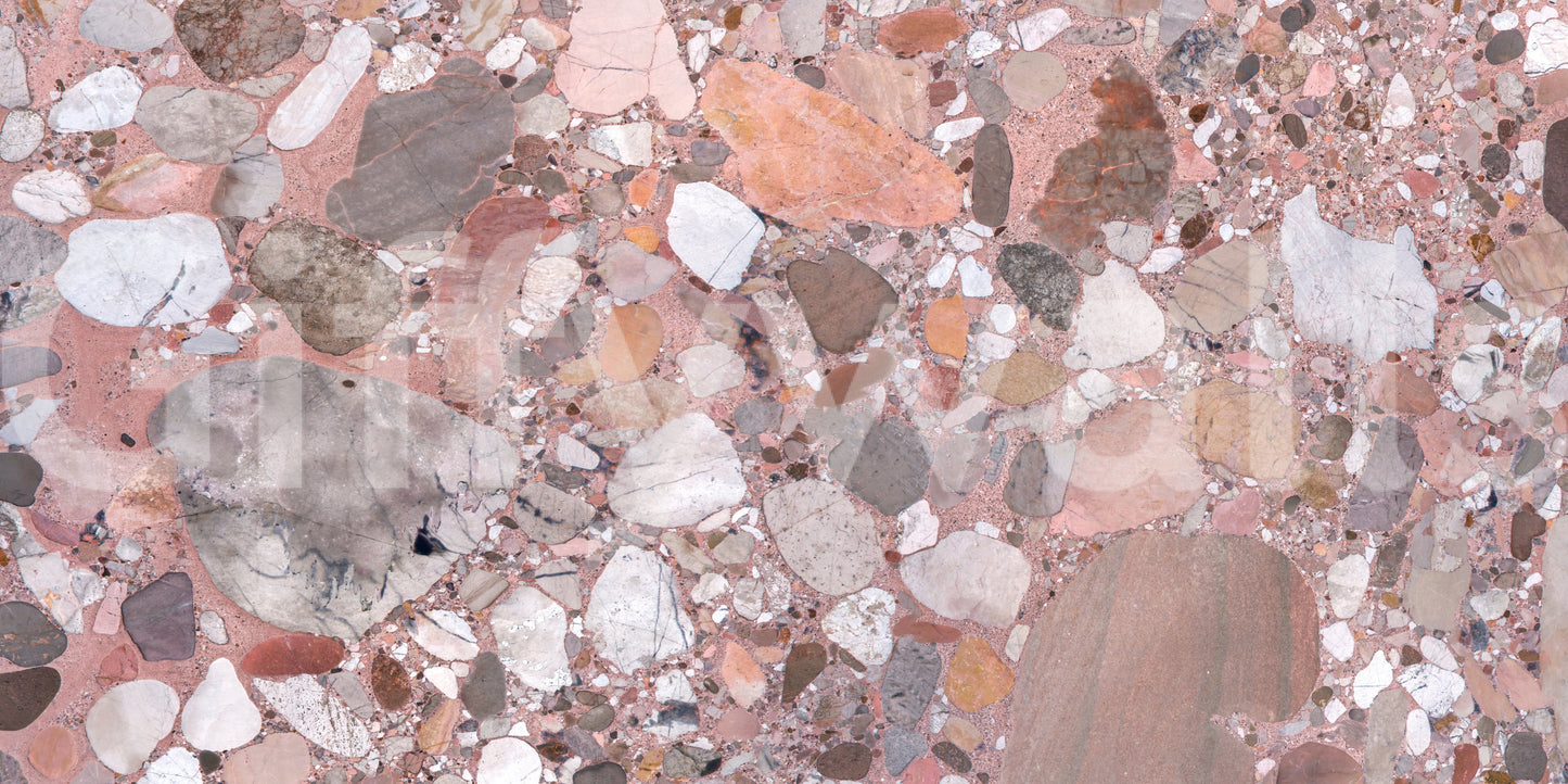 Artisanal Rose Blush Terrazzo Tile wallpaper for sophisticated kitchens or bathrooms.
