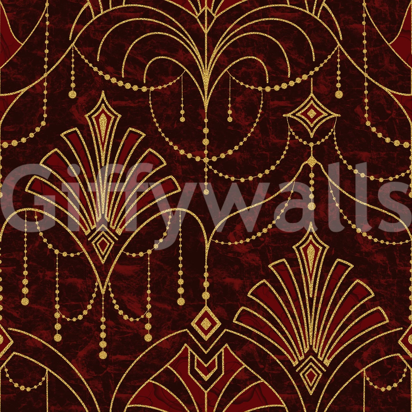 Ruby Deco Radiance Wallpaper