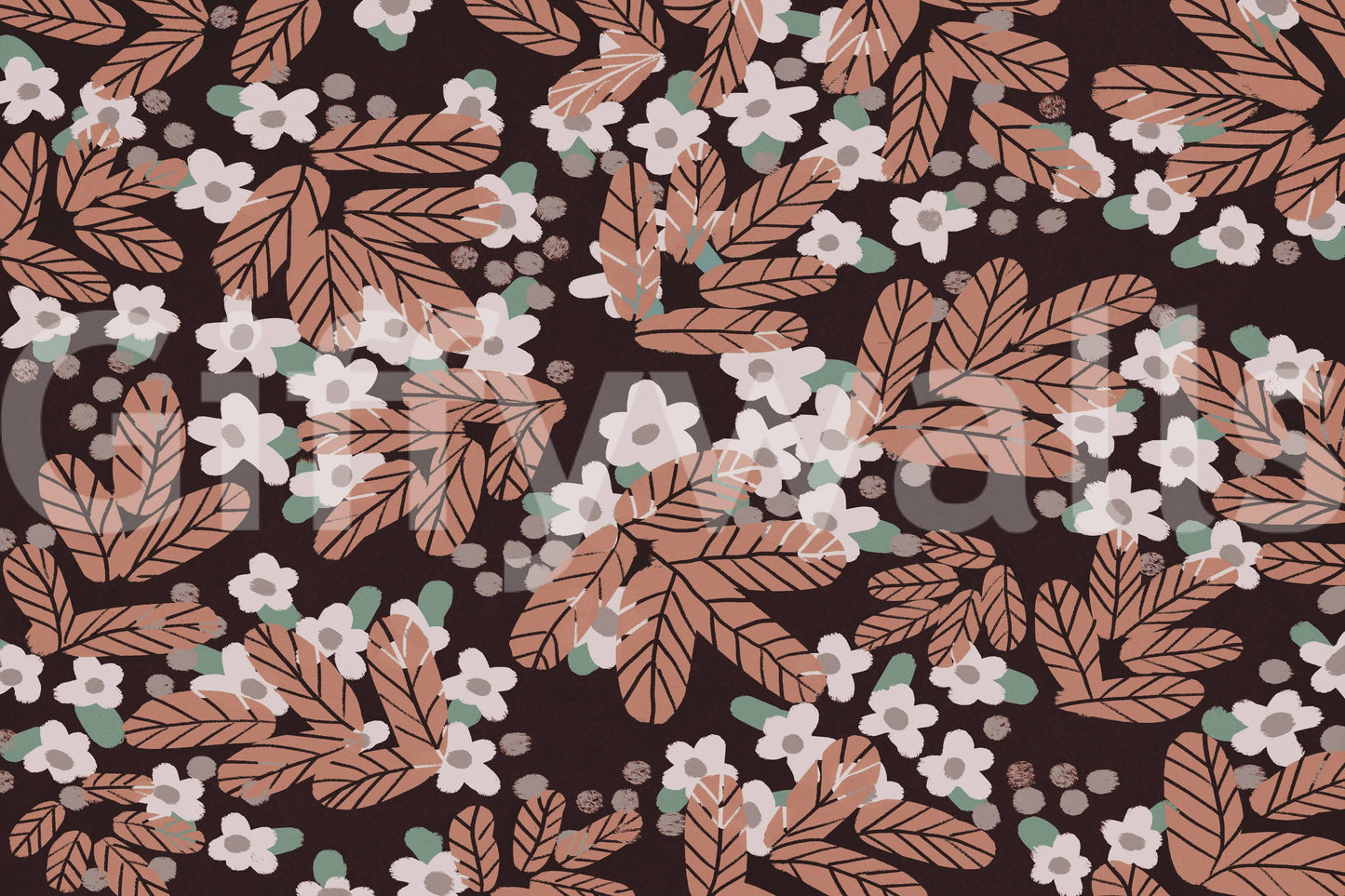 A high-quality serene flower wall mural for walls.