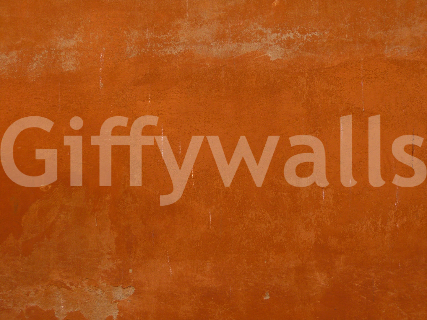 Italian Sall plaster mural striking orange color vibe.