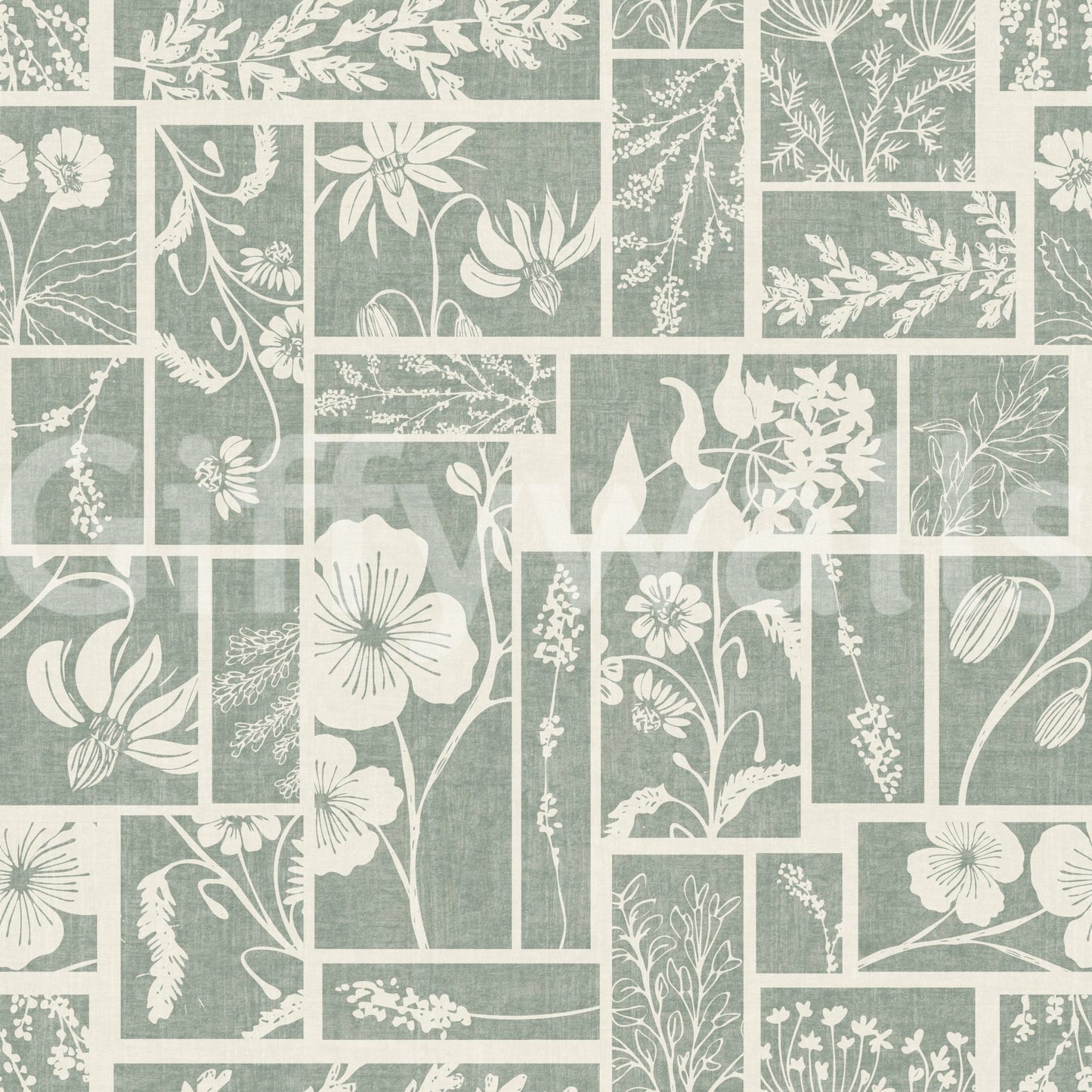 Nature inspired wallpaper with green collage design