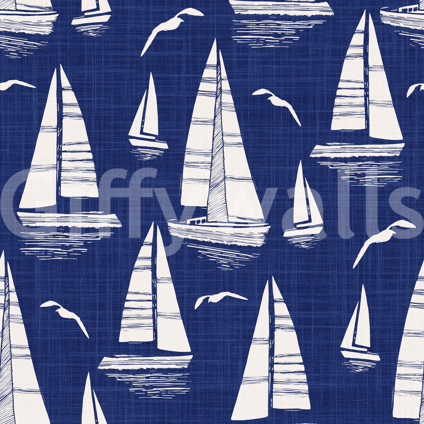 Seagulls and boats wallpaper