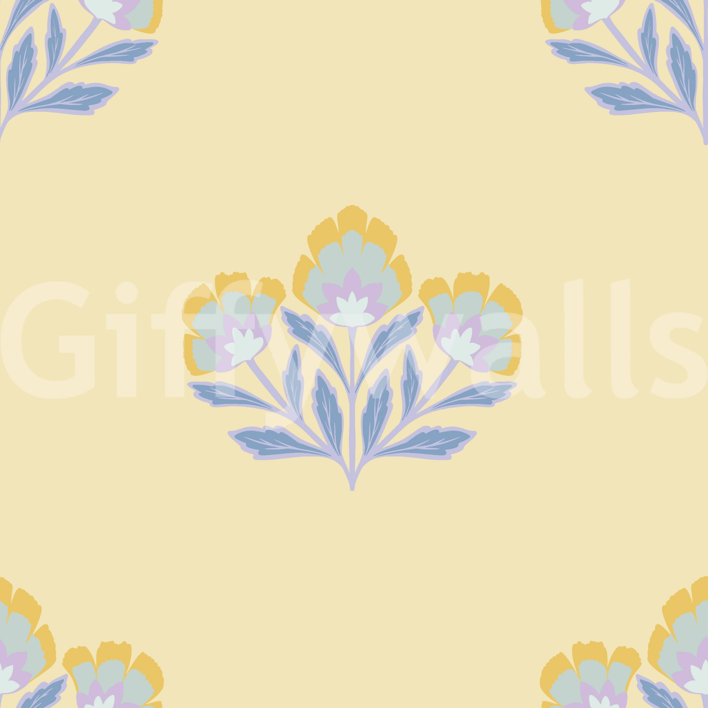 Lovely Serene Flora wallpaper for walls, exquisite bloom illustration.