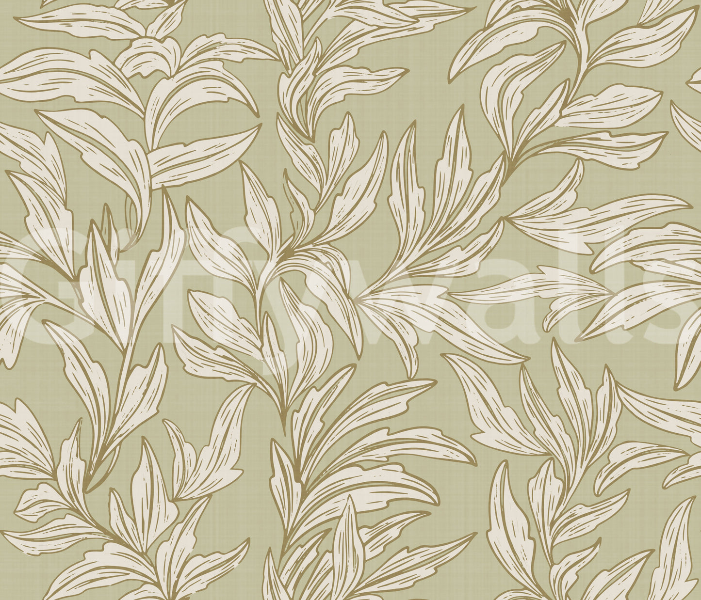 Serene Sage Botanical Wallpaper