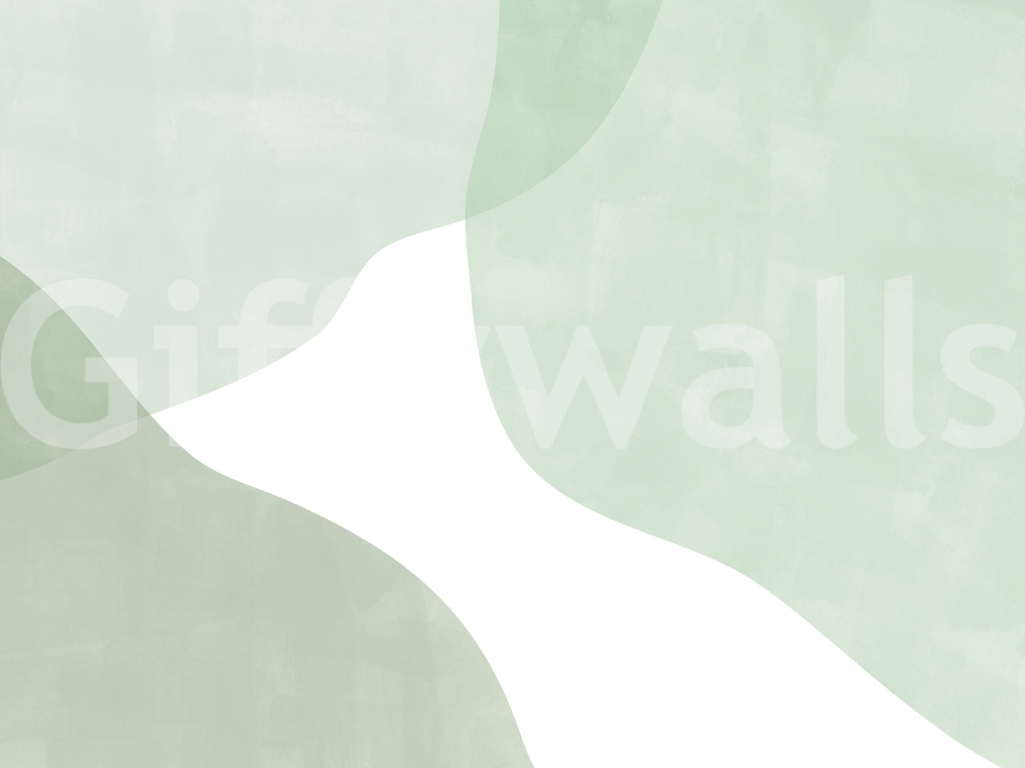 Serene Sage Curves Wall Mural - 2861710