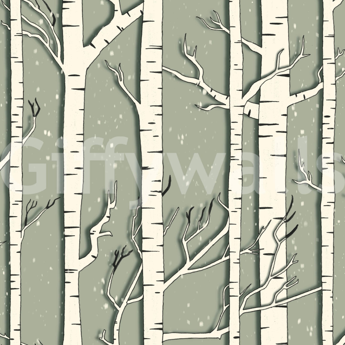 Winter Birch Whispers Wallpaper