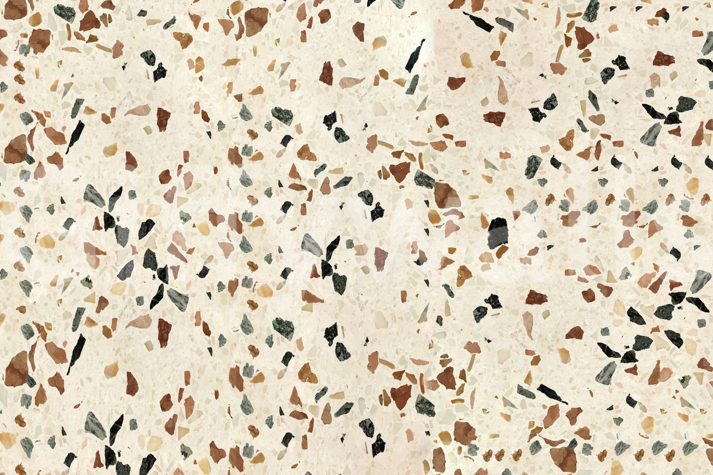 Creamy Terrazzo background mural, durable surface design.