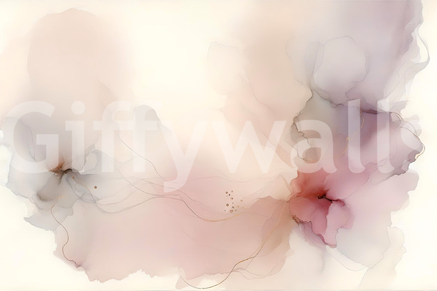 Subtle Serenity Wall Mural on a high-quality textured wall feature in a bedroom.