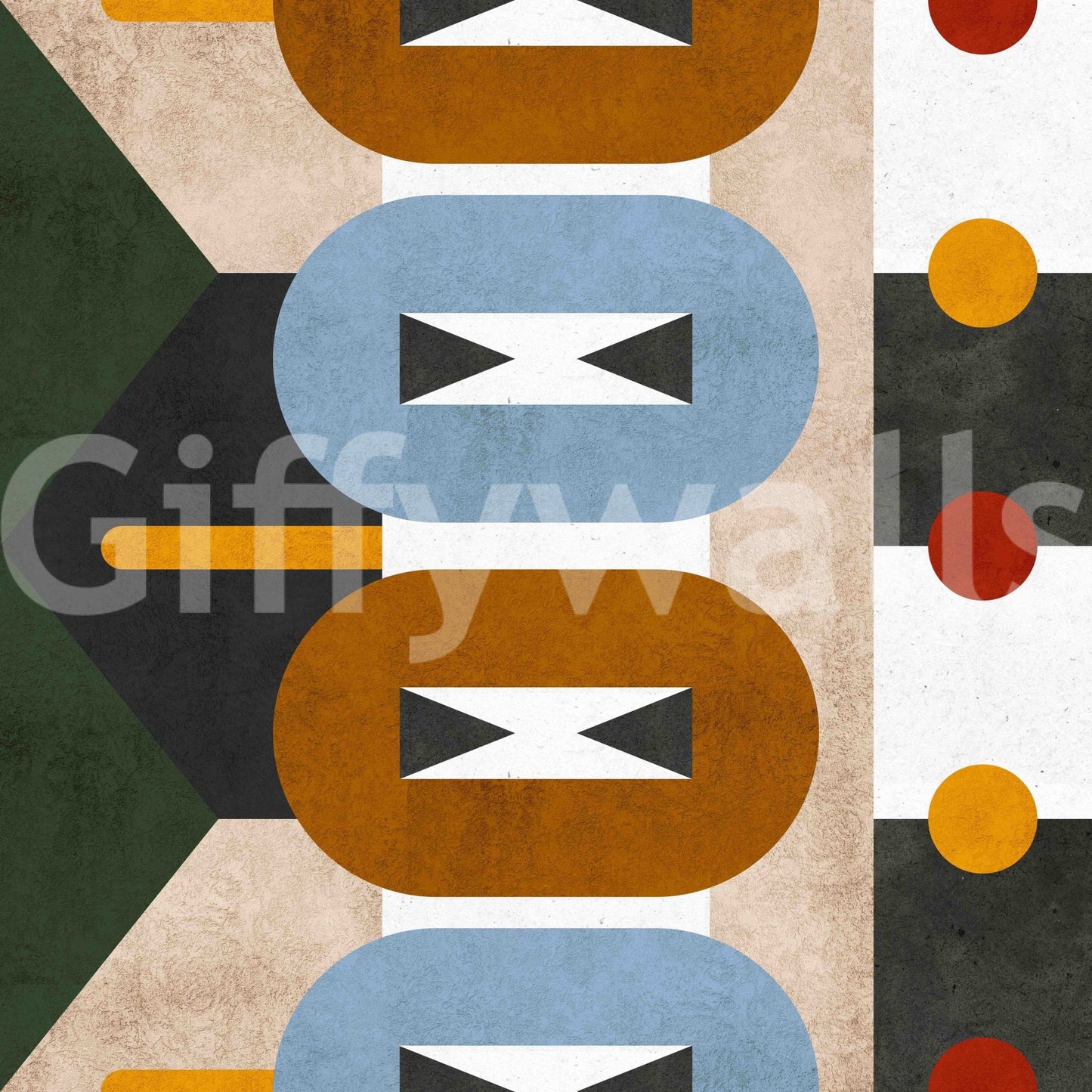 Terra Firma mural wallpaper with structural balance