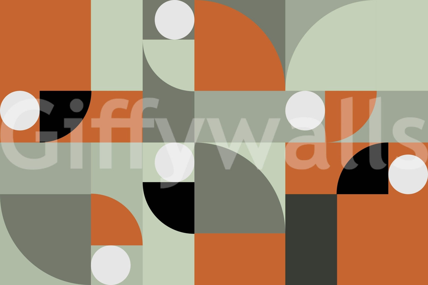 Terracotta and Gray Wall Mural