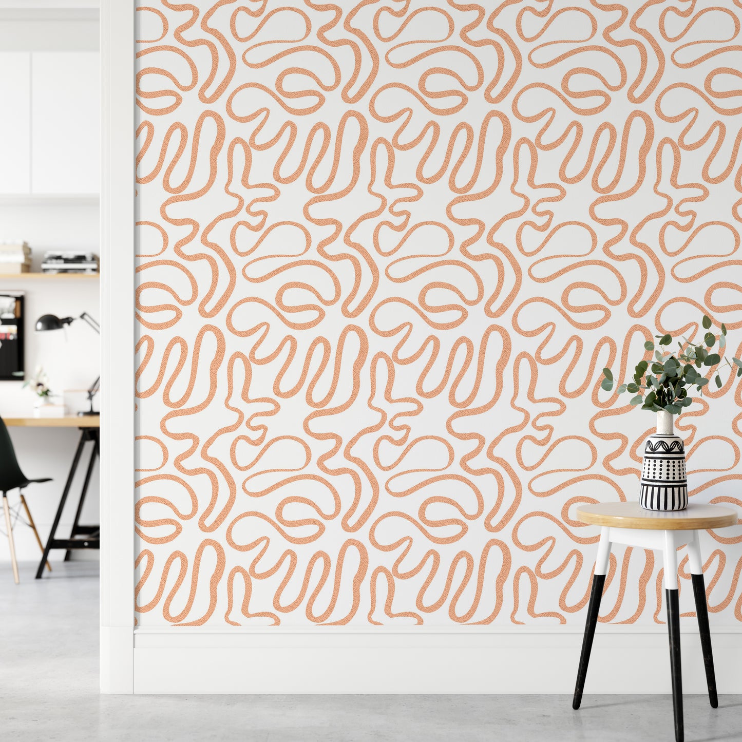 Terracotta Flow Wallpaper