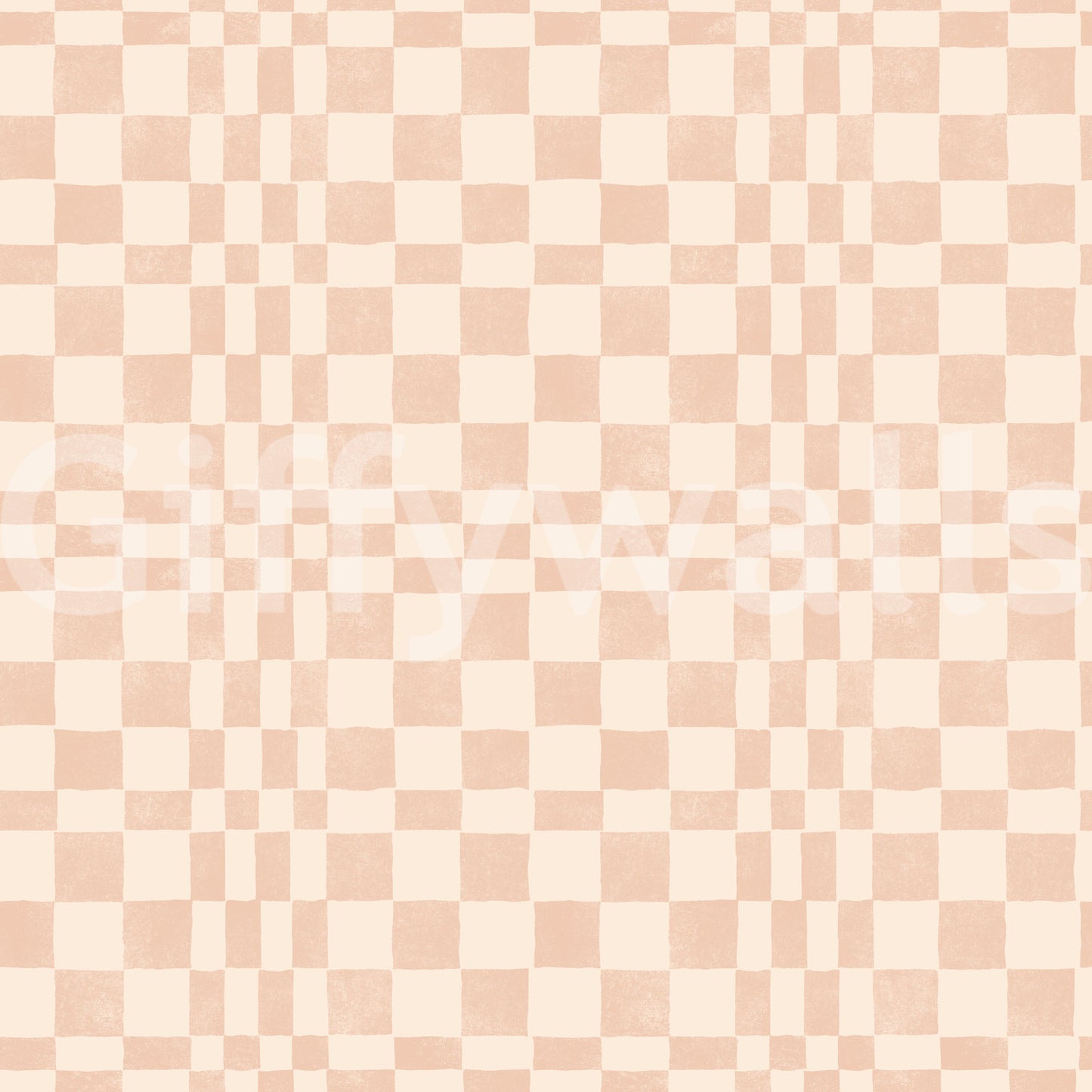 Terracotta Funky Woven Check Jewel Jungle wallpaper close-up showing soft terracotta and cream woven squares