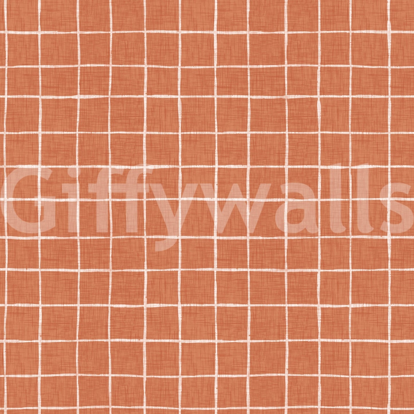 Terracotta Grid Wallpaper