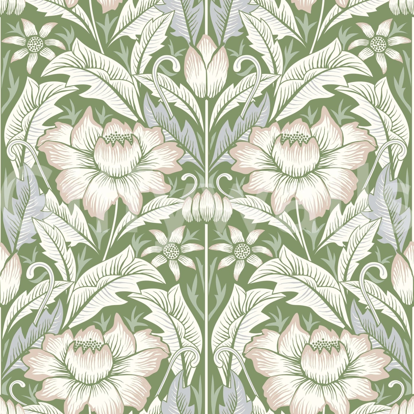 Timeless Garden – Sage Green Wallpaper