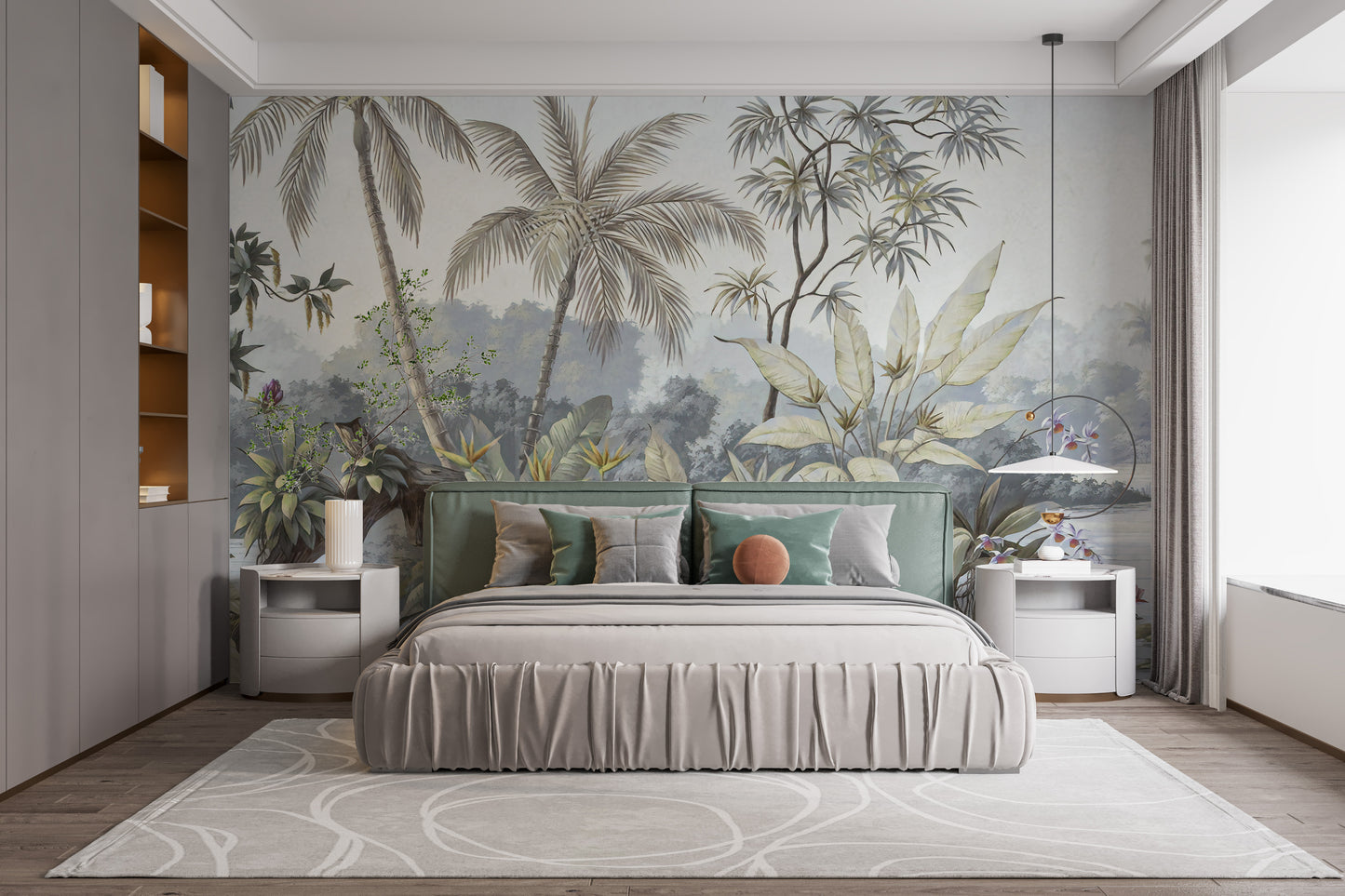 Tropical Trees and Texture Wallpaper