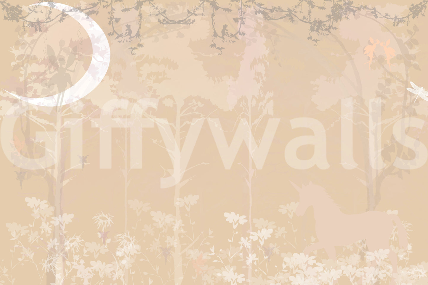 Moonlit Unicorn Grove Wall Mural -2721563
