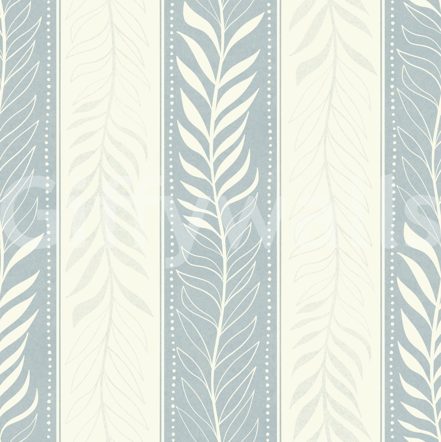 Elegant green foliage wallpaper with vertical design for interiors