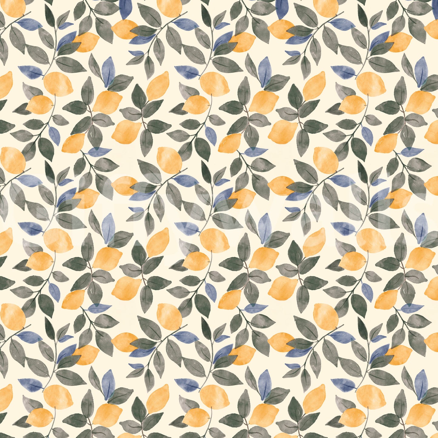 The pattern features stylized lemons.