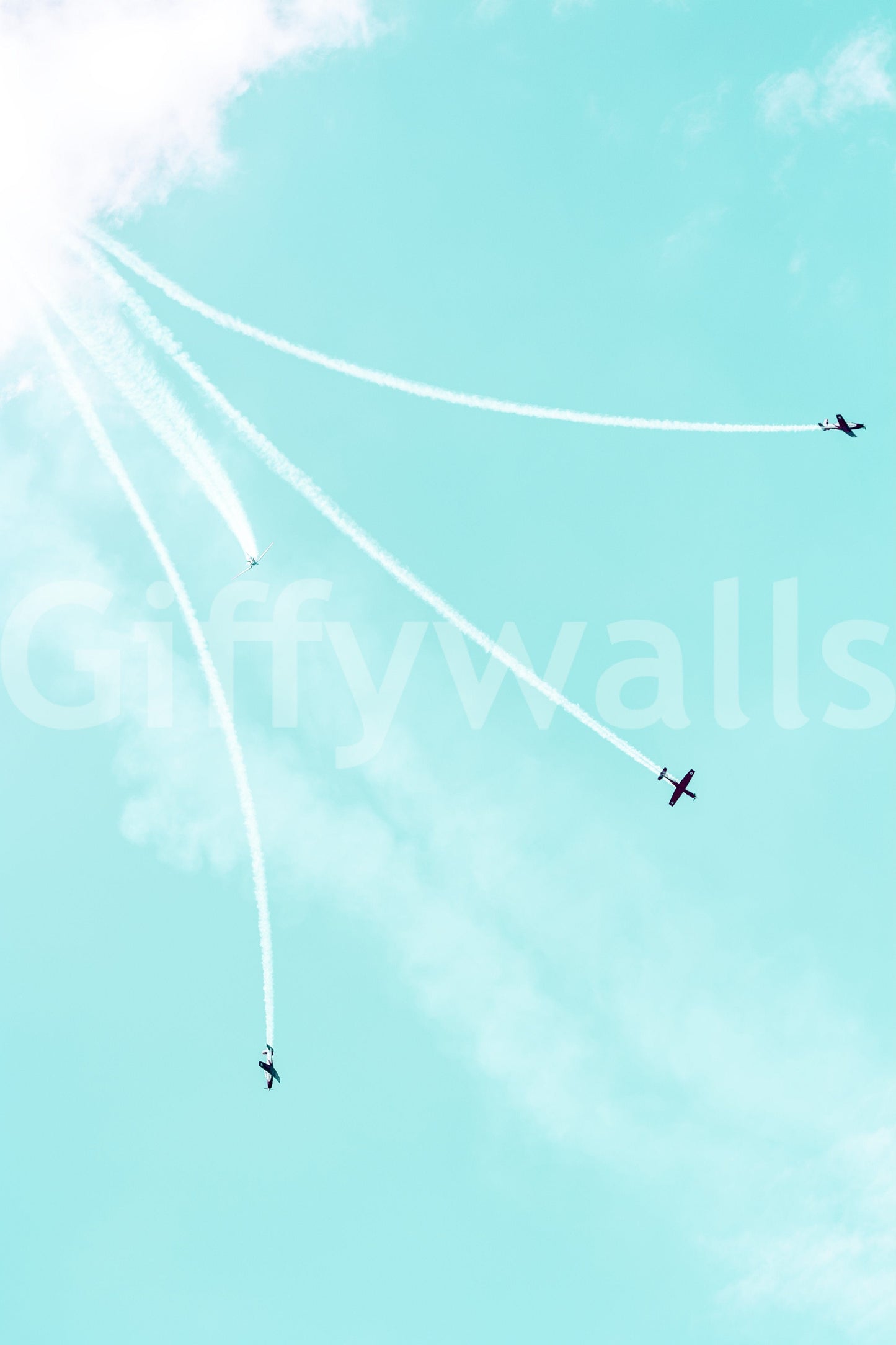 A detail of the brushstrokes and tones in the design.