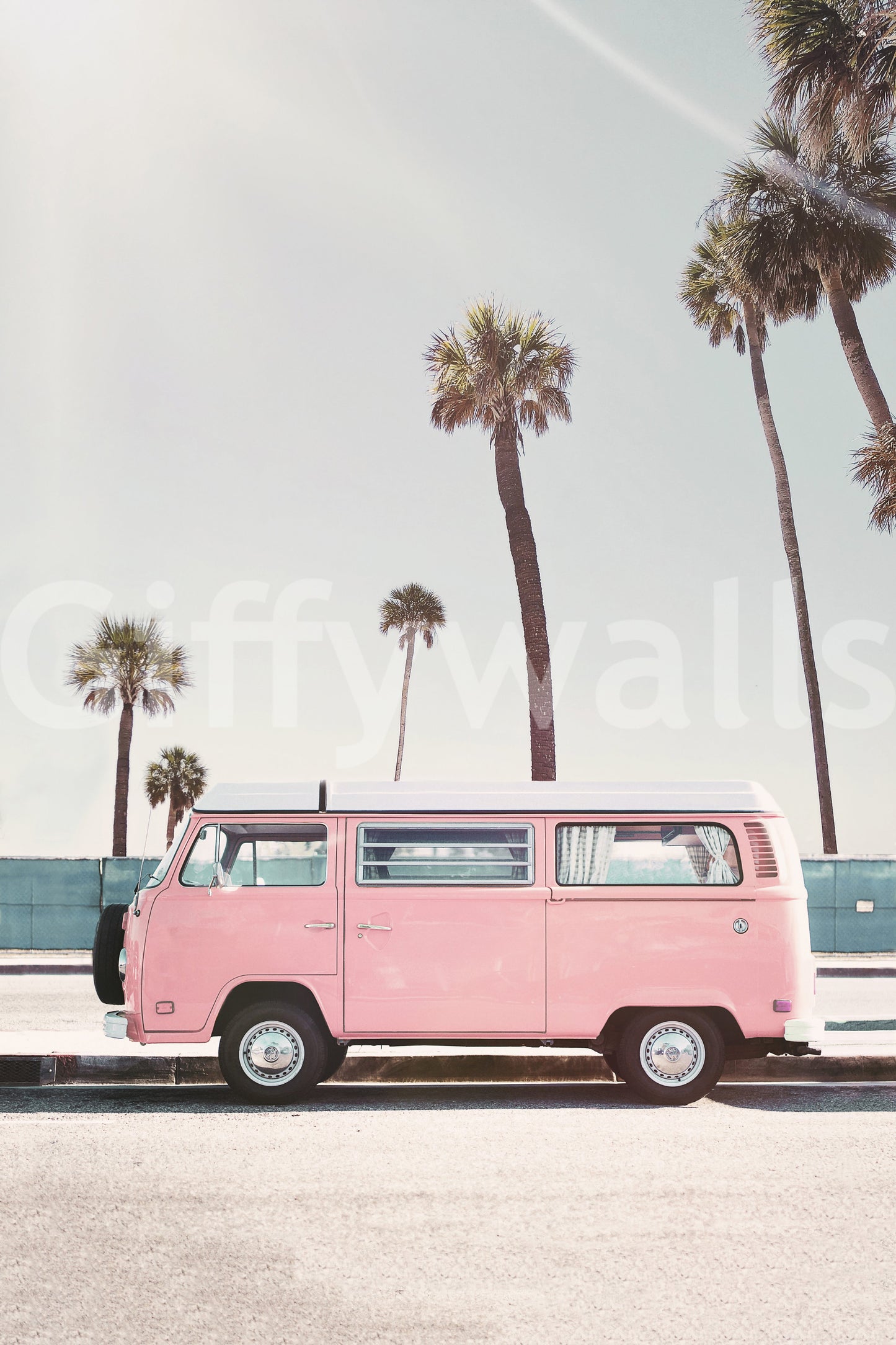 Bright pink van wall art for lively rooms